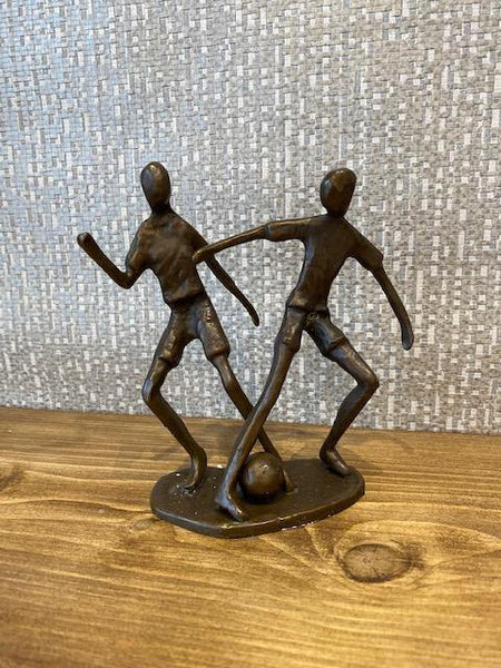 Solid Bronze Footballers - Joal Interiors