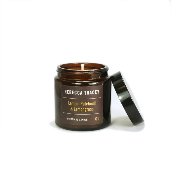 Rebecca Tracey Lemon, Patchouli & Lemongrass Travel Candle - Joal Interiors