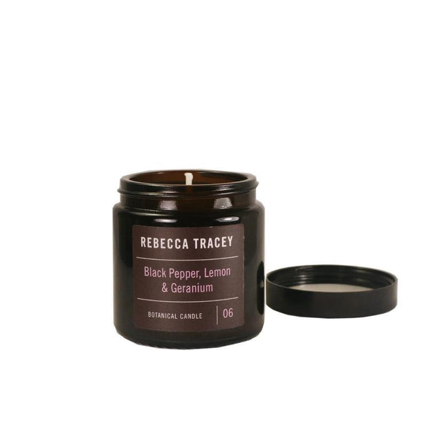 Rebecca Tracey Black Pepper, Lemon & Geranium Travel Candle - Joal Interiors