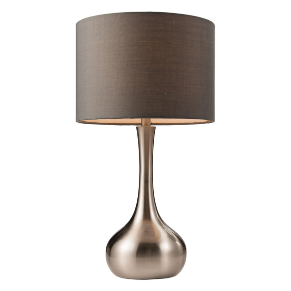 Lola Table Lamp Nickel & Dark Grey - Joal Interiors